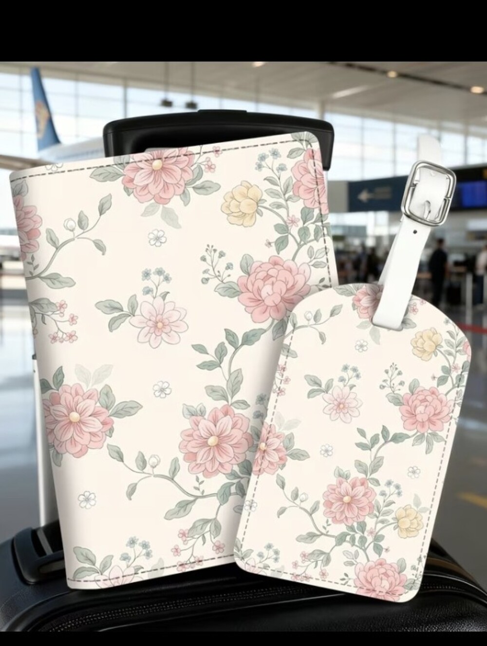 Beautiful Travel Passport & Luggage Tag Set NEW